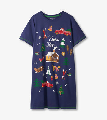 Little Blue House Winter Cabin Women's Sleepshirt